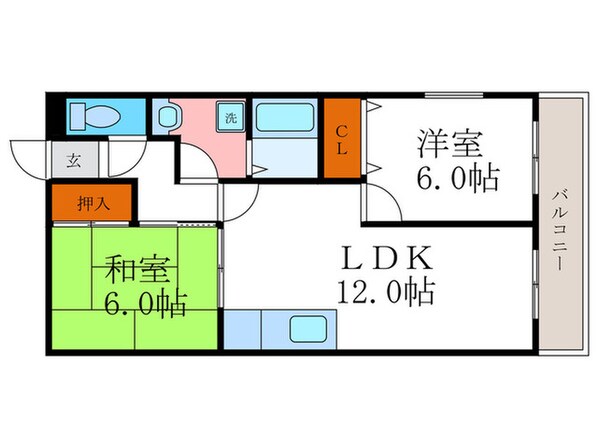 マンションパレス金ヶ原の物件間取画像